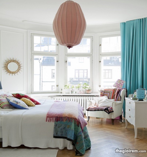 Phòng ngủ đẹp với sự kết hợp màu sắc tuyệt đẹp