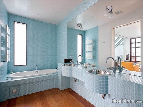 Trang trí phòng tắm tuyệt đẹp phong cách Hàn Quốc cho căn hộ chung cư