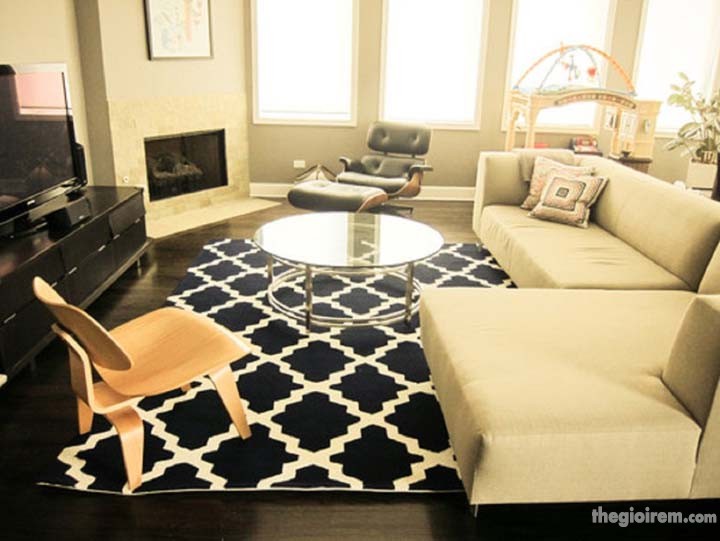 Thảm sofa - điểm nhấn tuyệt đẹp cho phòng khách