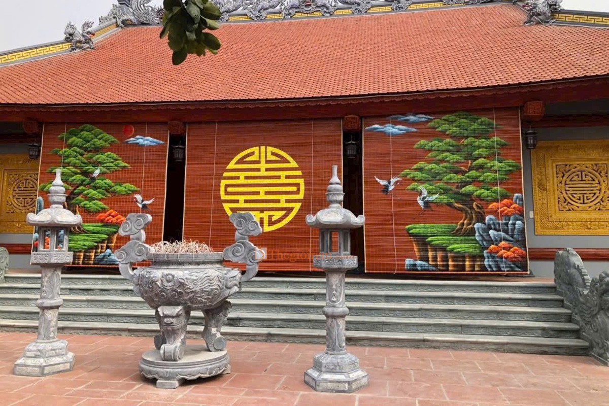 mành tre trúc trang trí nhà thờ