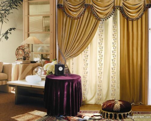 rem vai phong khach dep