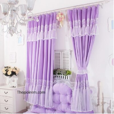 rem cua trang tri phong be gai