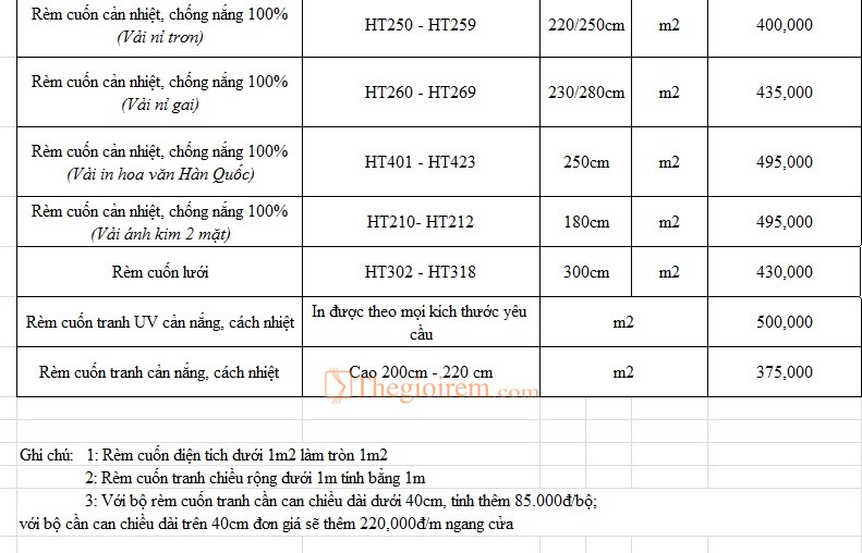 rèm cuốn cản nhiệt