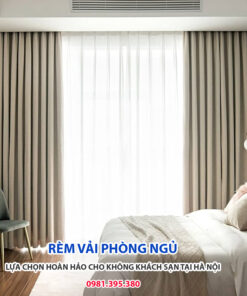 Rèm vải phòng ngủ khách sạn Hà Nội