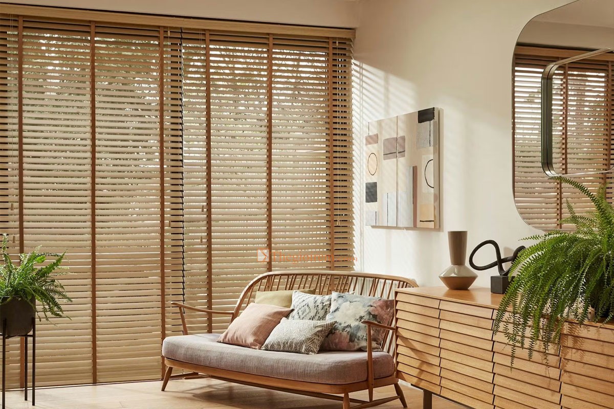 Rèm Sáo Nhựa Giả Gỗ